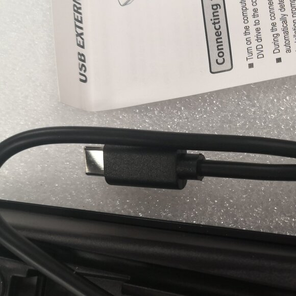 External CD/DVD Drive for Laptop USB 3.0, USBC Portable Burner DVD/CD Player Blk - Picture 8 of 8